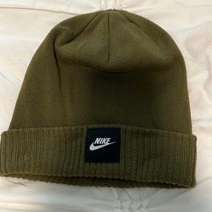 Nike army green beanie